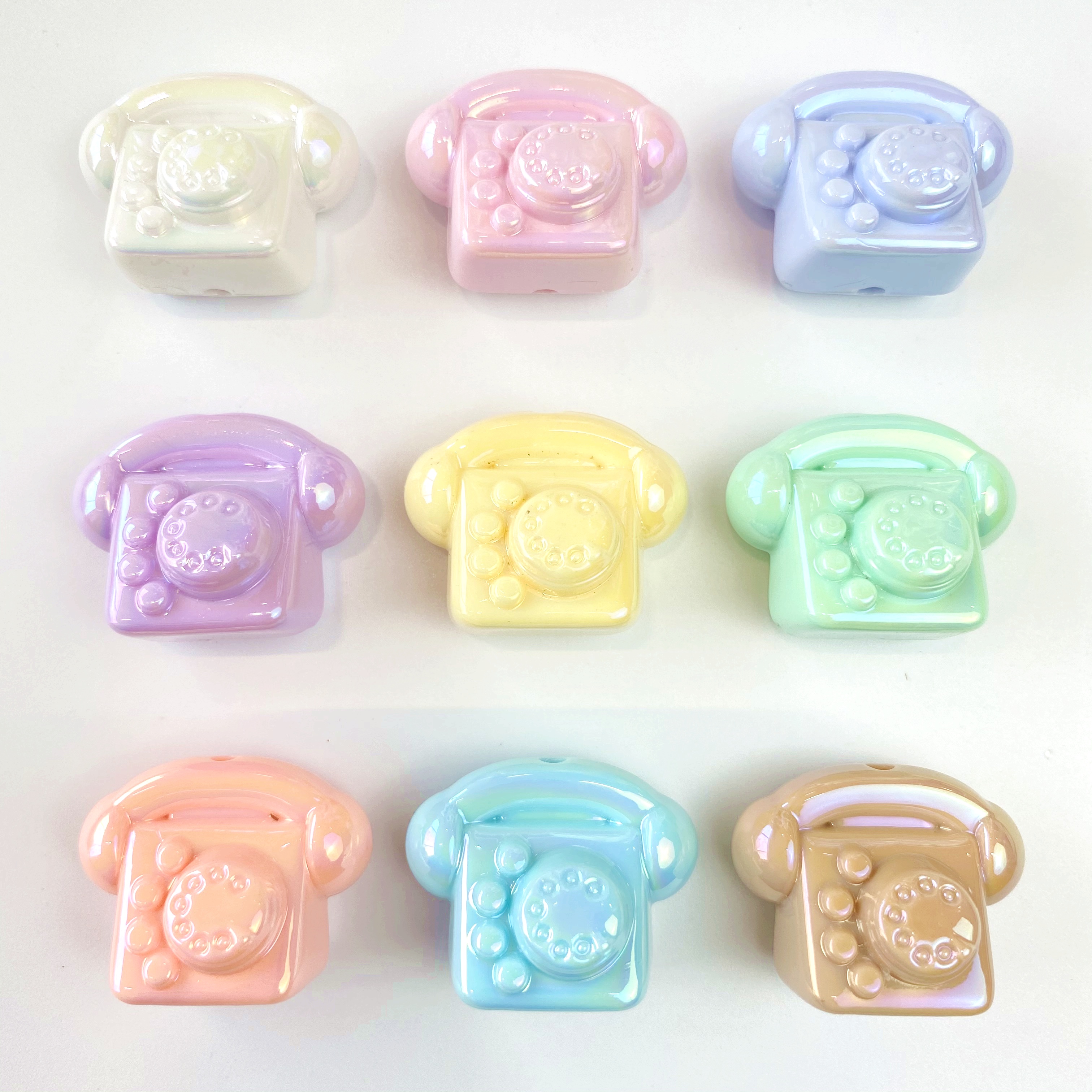 Acrylic milk series uv retro phone diy accessories, mobile phone pendant/accessory material accessories