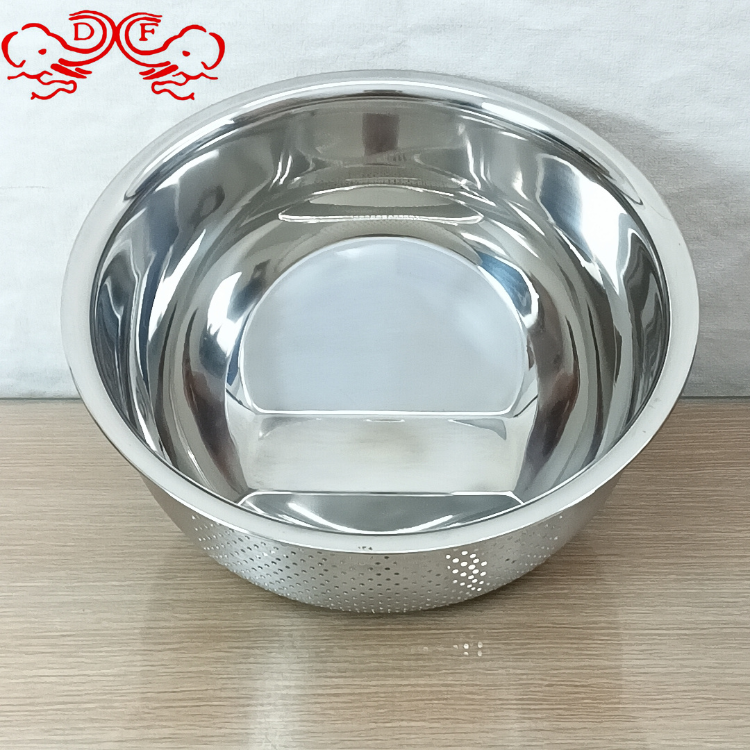 DF99005 Rice washing sieve, stainless steel draining basket, household kitchen fruit and vegetable basket, rice-washing wonder, stainless steel sink for washing vegetables, DF TRADINGHOUSE details Picture