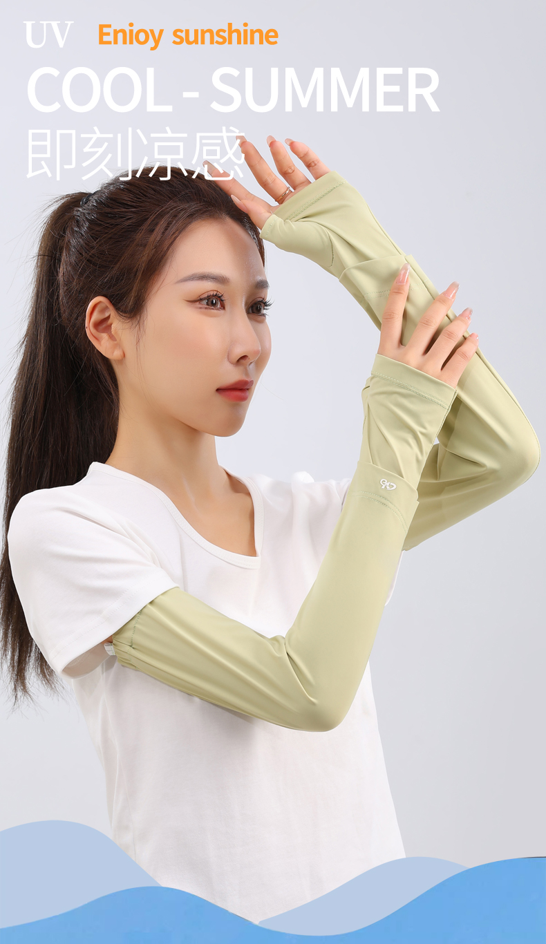 2025新款防晒冰丝袖套女夏宽松薄款开车防紫外线袖子手臂护臂套袖详情1