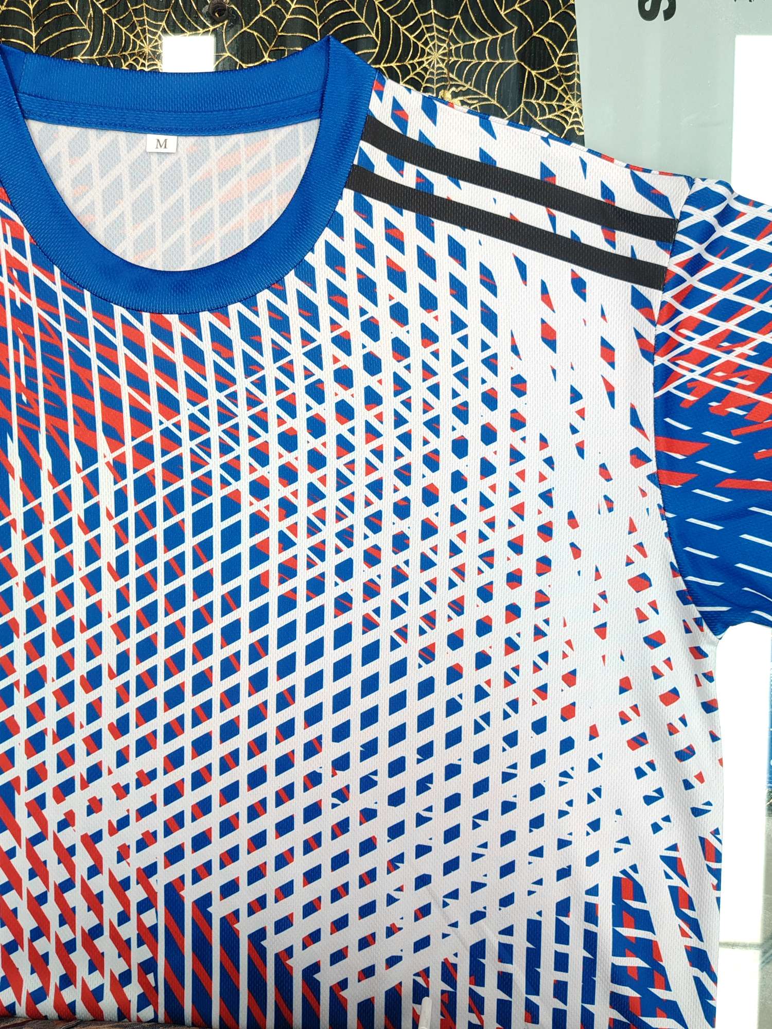 Cross-border sportswear, high-grade mesh breathable fabric, full-body printed sportswear, breathable and sweat-absorbing professional sports outdoor training sportswear, high-elasticity breathable and comfortable sportswear customization FG1612-7 detail image 9