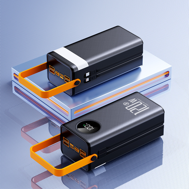 Customized 120W Super Fast Charging Power Bank With Built-In Cable, 50Mah Large-Capacity Outdoor Mobile Power Bank Application Scenario
