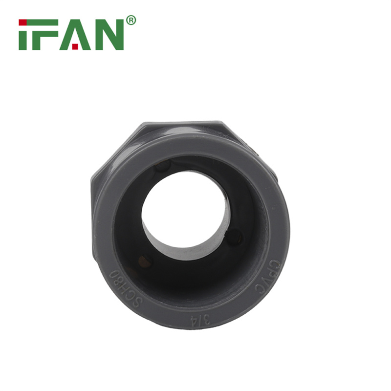 IFAN CPVC SCH80 Bush Plumbing Tube Connect PVC Pipe Fittings白底实物图