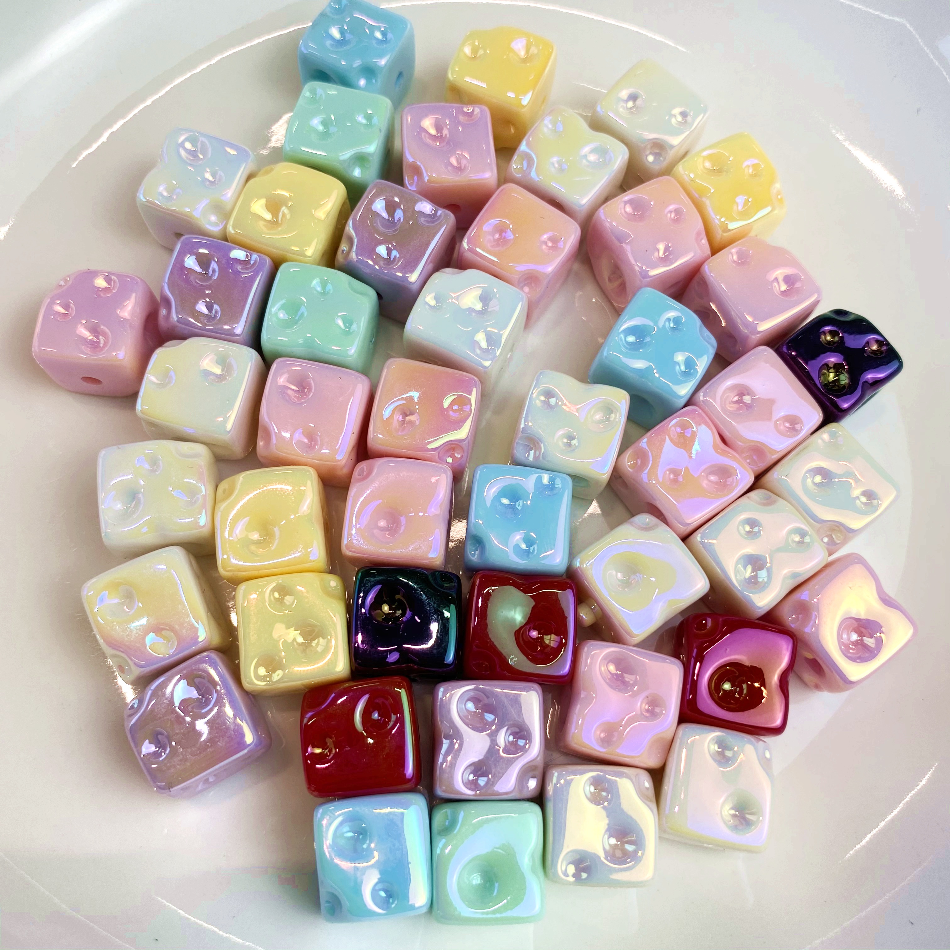 Acrylic uv milk-based simple cheese block diy bracelet/mobile phone pendant and accessory material Item Picture