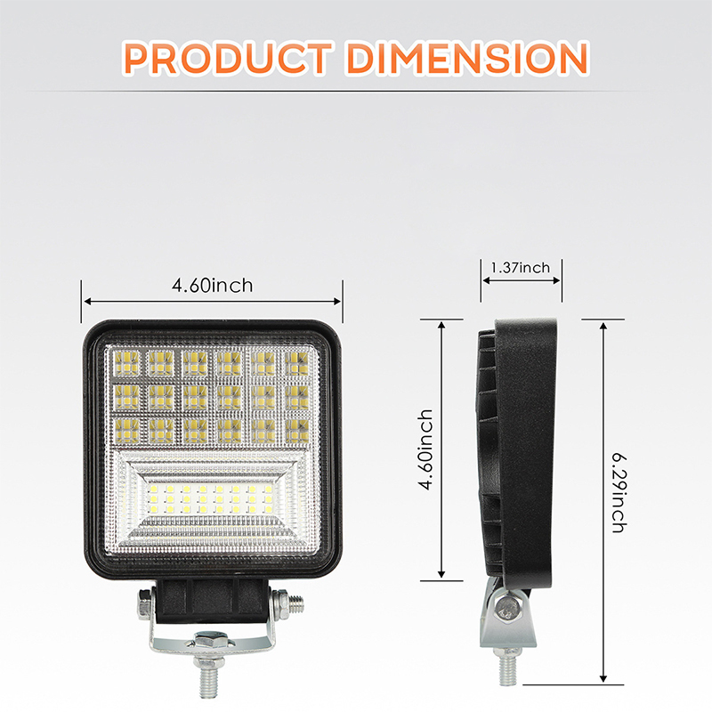 Factory direct sale of new car led square 22w work light, auxiliary truck and off-road motorcycle maintenance spotlight details Picture