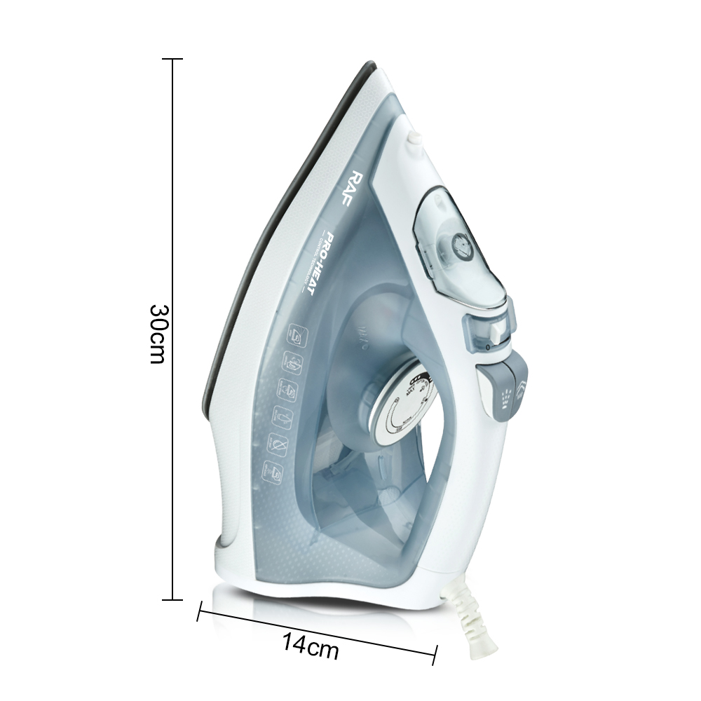 RAF European Standard cross-border household steam iron 0.3L handheld hanging electric iron with wire, dry and wet dual-purpose 2200W Item Picture