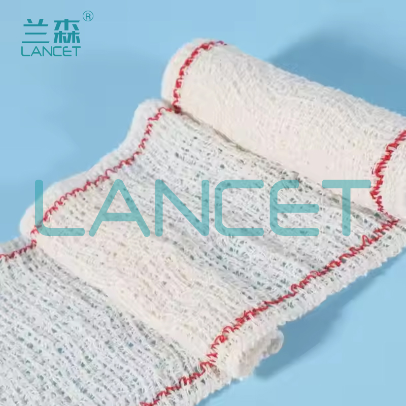 蓝边氨纶皱纹绷带5cm7.5cm定制绷带弹性红边绑带急救培训弹力户外