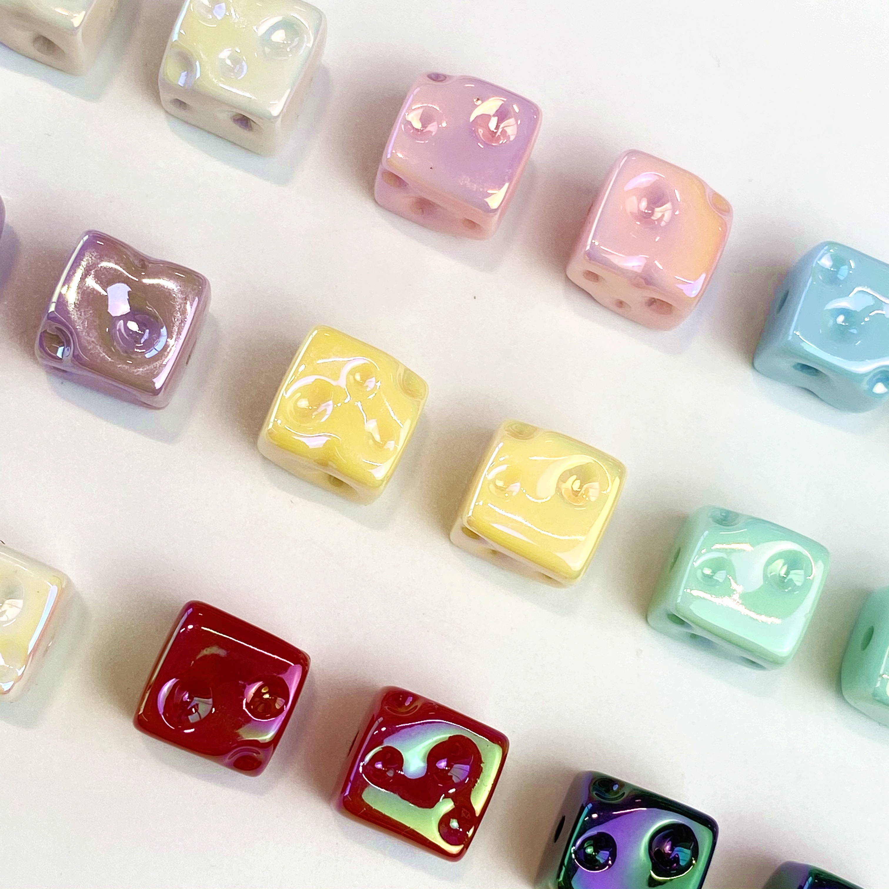 Acrylic uv milk-based simple cheese block diy bracelet/mobile phone pendant and accessory material details Picture