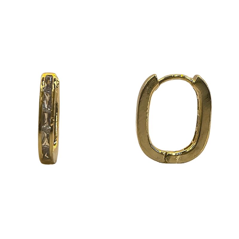 铜镀金 微镶锆石 耳圈耳钉耳饰 独特设计 简约时尚女士耳环饰品精致耳针饰品 礼物 简约 极简 Ins风 