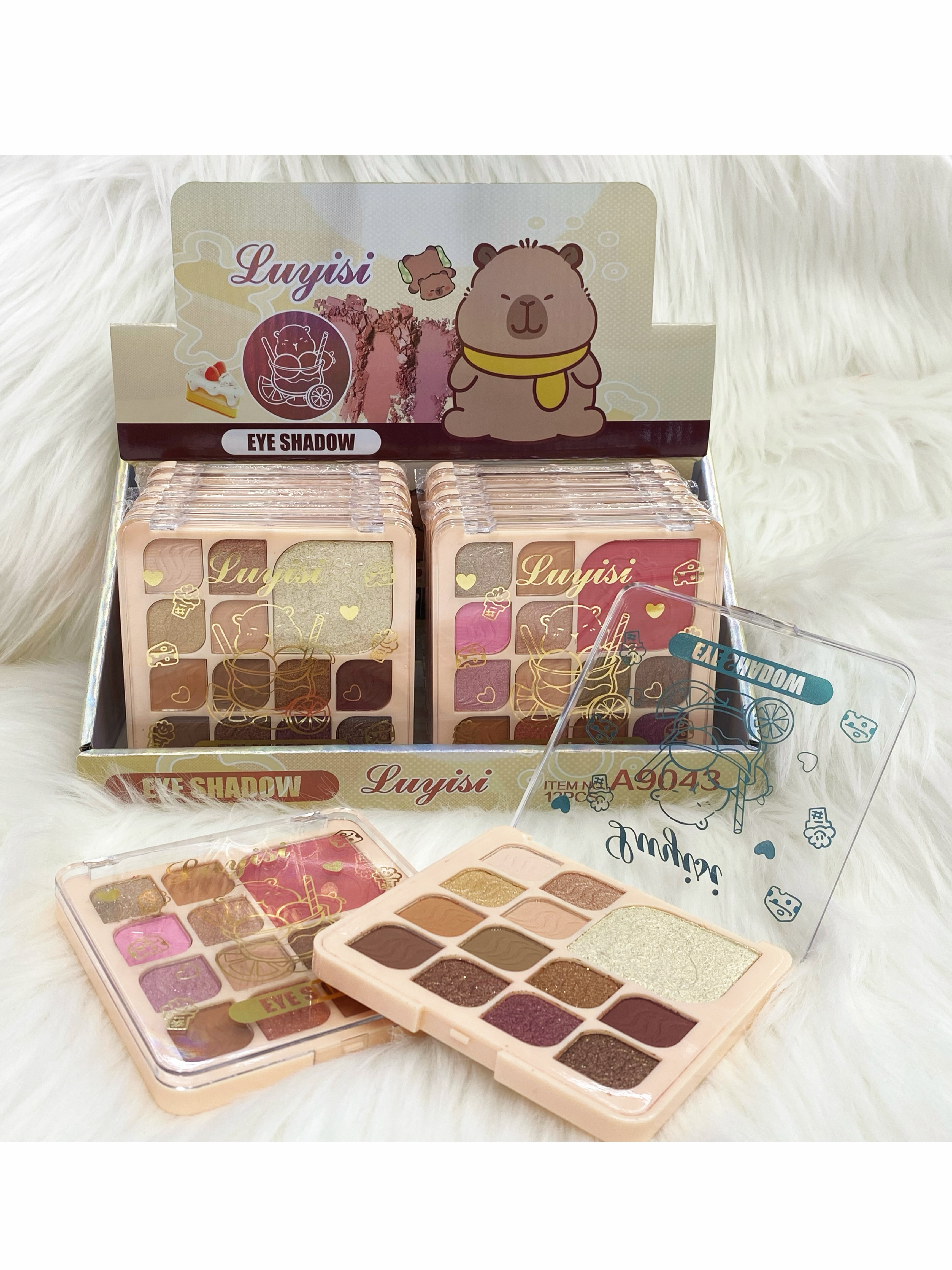 luyisi's multi-color eyeshadow and blush palette, the same as those used by celebrities, is a must-have Makeup tool for beginners Specification drawing
