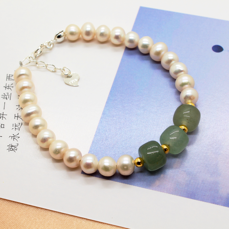 珍珠/玛瑙配件三通/天然水晶散珠/极小天然珍珠半成品/珍珠项链超大产品图