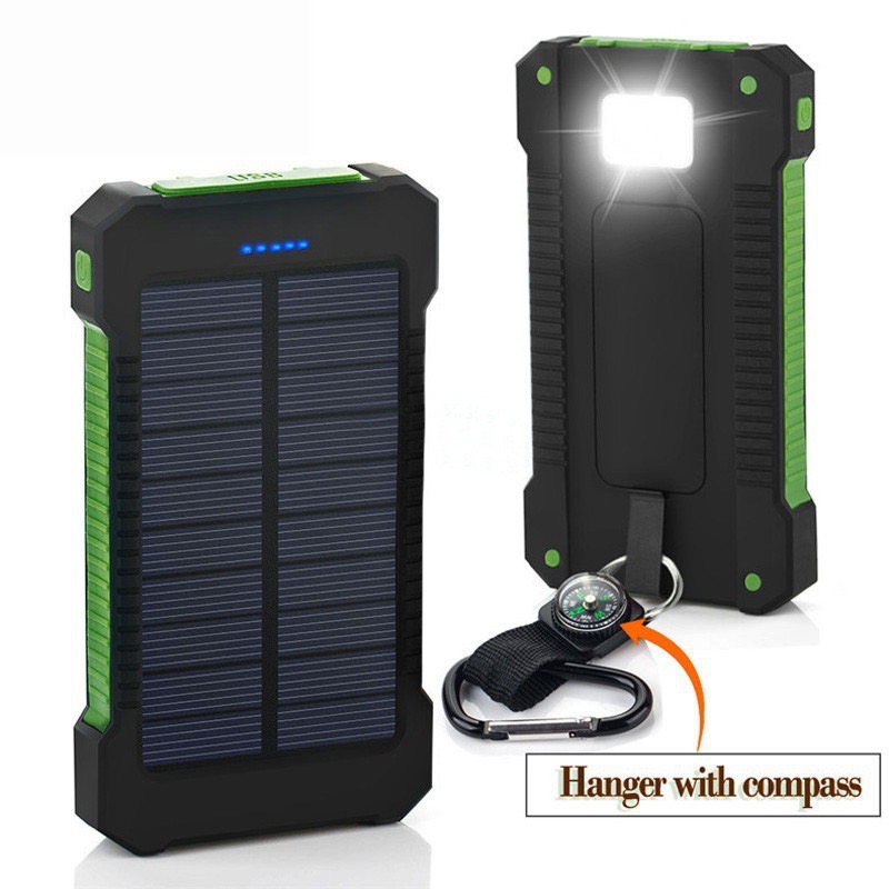 Customized logo for cross-border Amazon outdoor waterproof solar wireless power bank with built-in compass power bank Application Scenario