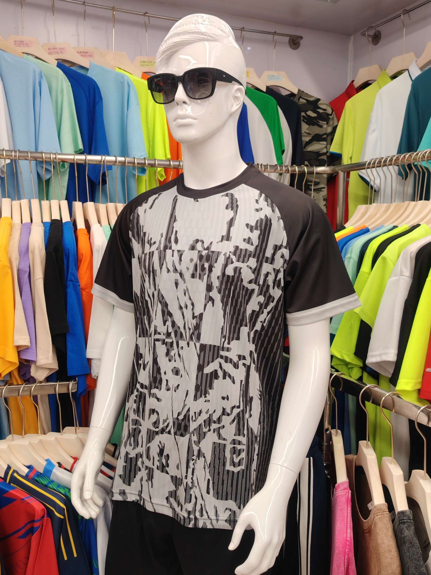 Cross-border sportswear, high-grade mesh breathable fabric, full-body printed sportswear, breathable and sweat-absorbing professional sports outdoor training sportswear, high-elasticity breathable and comfortable sportswear customization FG1612-15 detail image 4