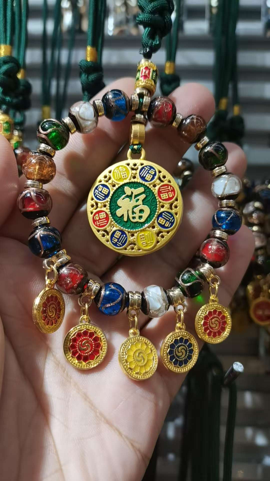 National trend incense ash glass car pendant, Yellow God of Wealth Zaki Lam bag pendant, attracting wealth, good fortune and ensuring safety pic 5