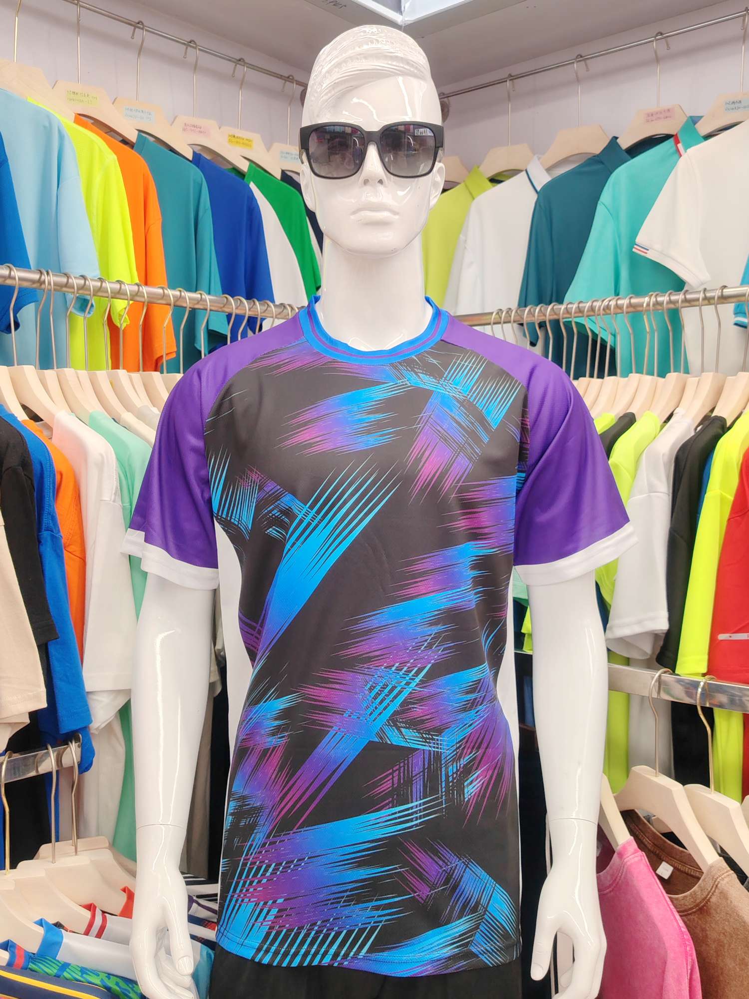 Cross-border sportswear, high-grade mesh breathable fabric, full-body printed sportswear, breathable and sweat-absorbing professional sports outdoor training sportswear, high-elasticity breathable and comfortable sportswear customization FG1612-16 detail image 2