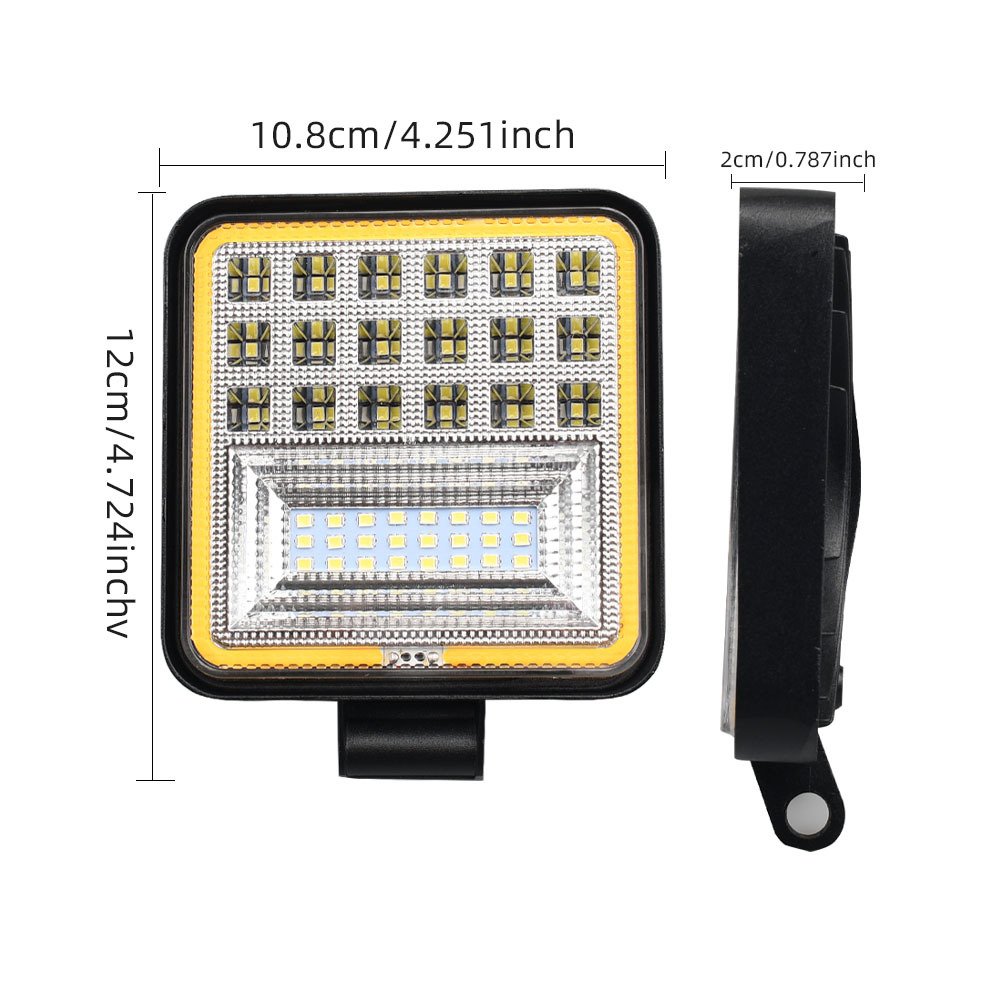 LED truck spotlights with ultra-bright and strong diffused light, 12 volts and 24 volts, universal headlight for forklifts, excavators and harvesters details Picture
