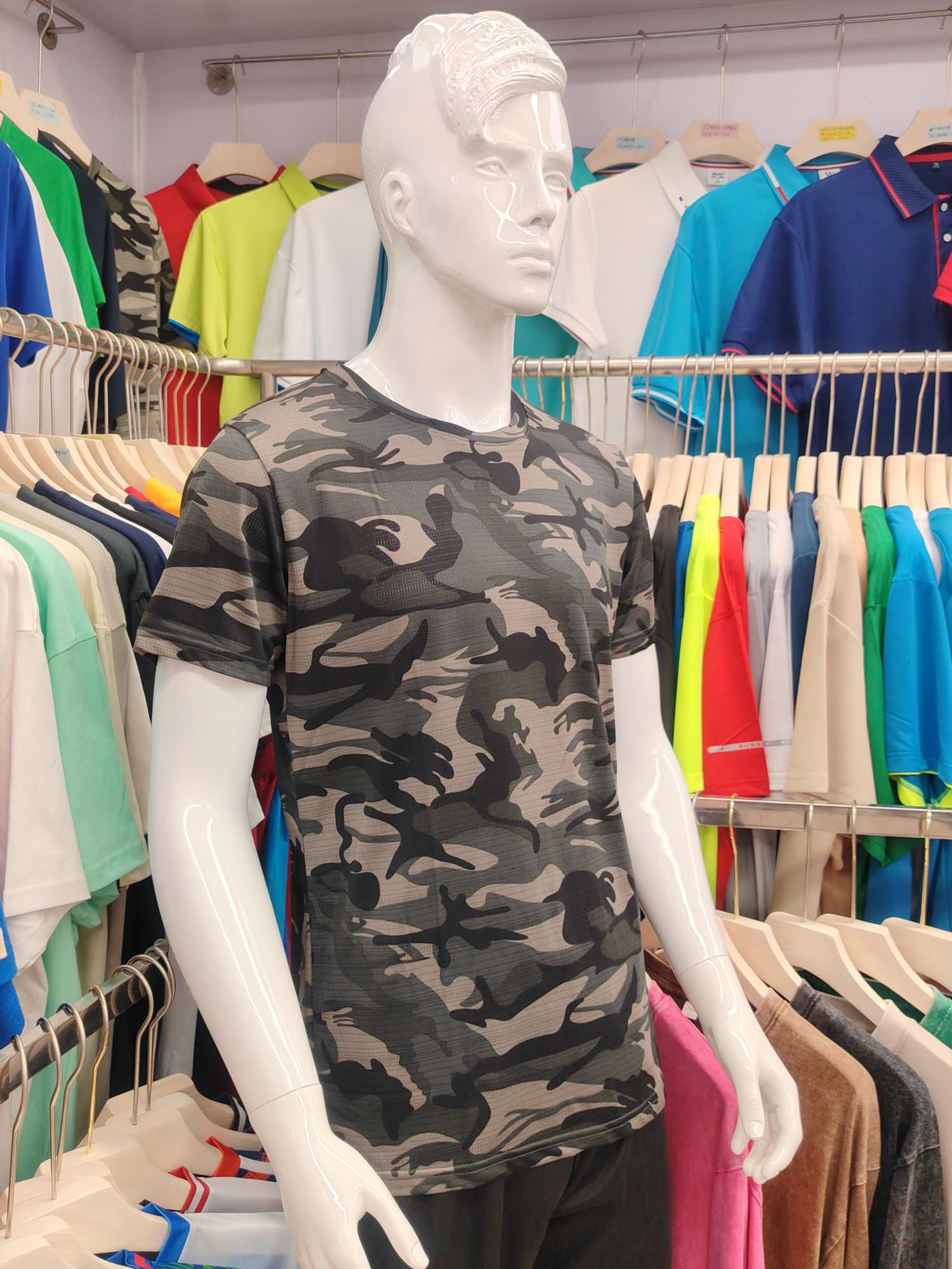 Cross-border camouflage clothing, high-grade polyester and ammonia high-elasticity fabric, full-body printed camouflage clothing, breathable and sweat-absorbent, professional sports and outdoor training camouflage clothing, high-elasticity breathable and comfortable sports clothing customization detail image 4