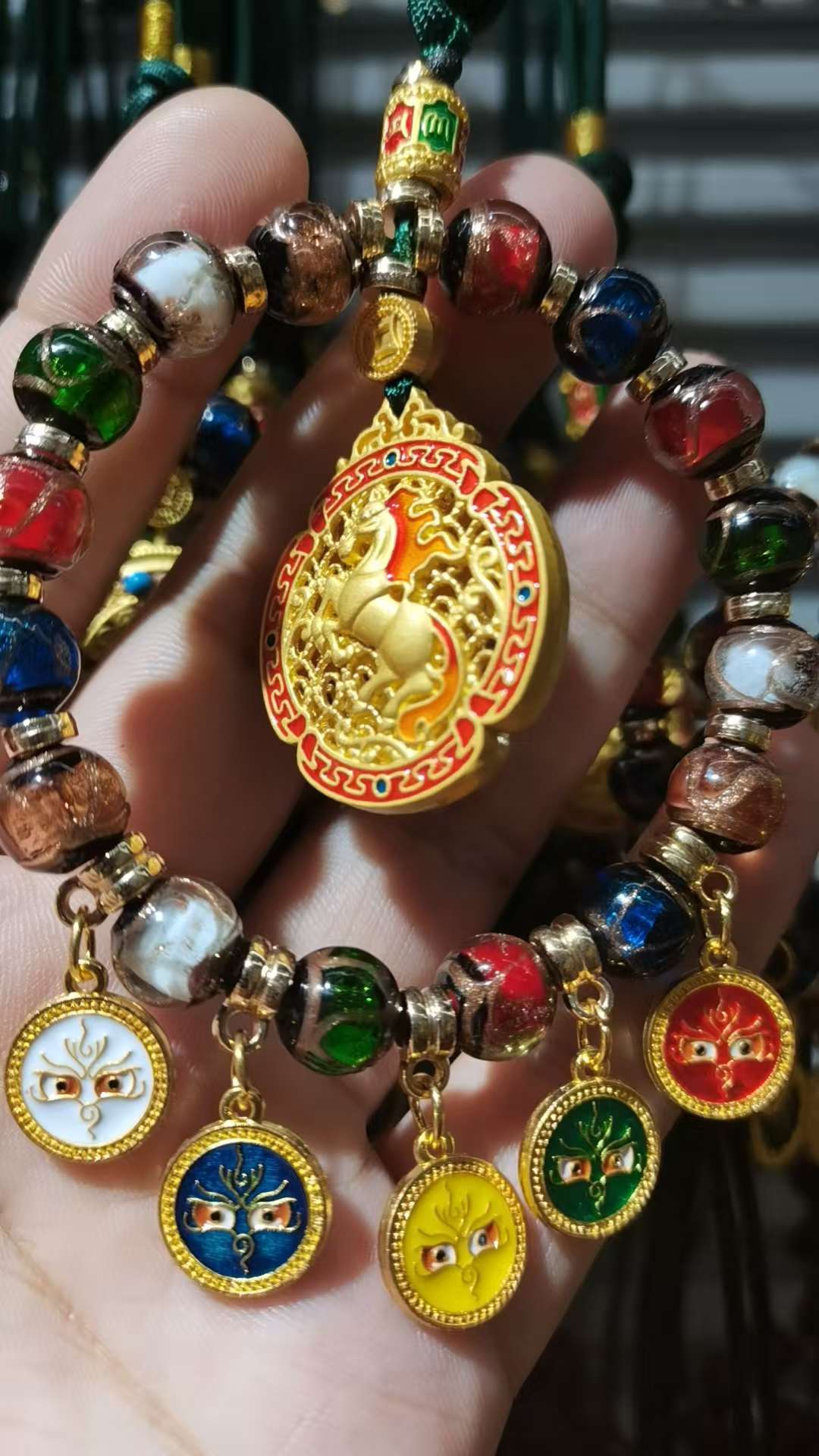 National trend incense ash glass car pendant, Yellow God of Wealth Zaki Lam bag pendant, attracting wealth, good fortune and ensuring safety pic 7