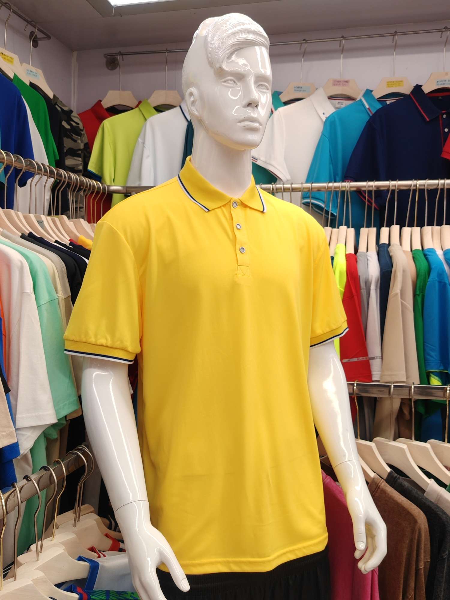 Yinglang 100% combed faux cotton lapel polo short-sleeved advertising shirt Men's casual wear cultural shirt advertising shirt Lapel polo comfortable, breathable, fashionable and trendy Application Scenario