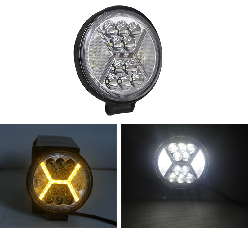 Automotive LED universal work light, circular 4-inch spotlight, truck light, 27W engineering maintenance light, lighting lamp Specification drawing