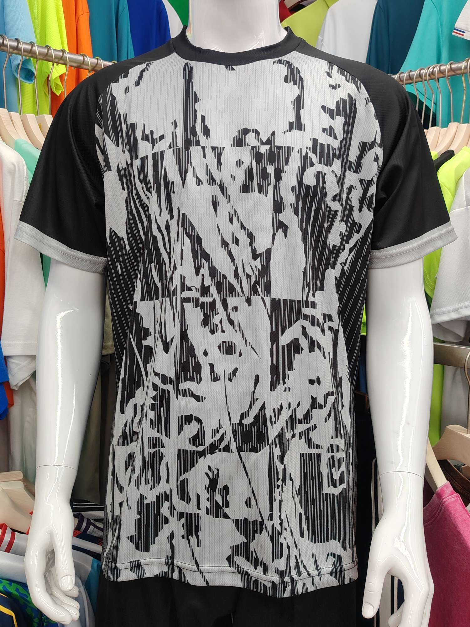 Cross-border sportswear, high-grade mesh breathable fabric, full-body printed sportswear, breathable and sweat-absorbing professional sports outdoor training sportswear, high-elasticity breathable and comfortable sportswear customization FG1612-15 detail image 2