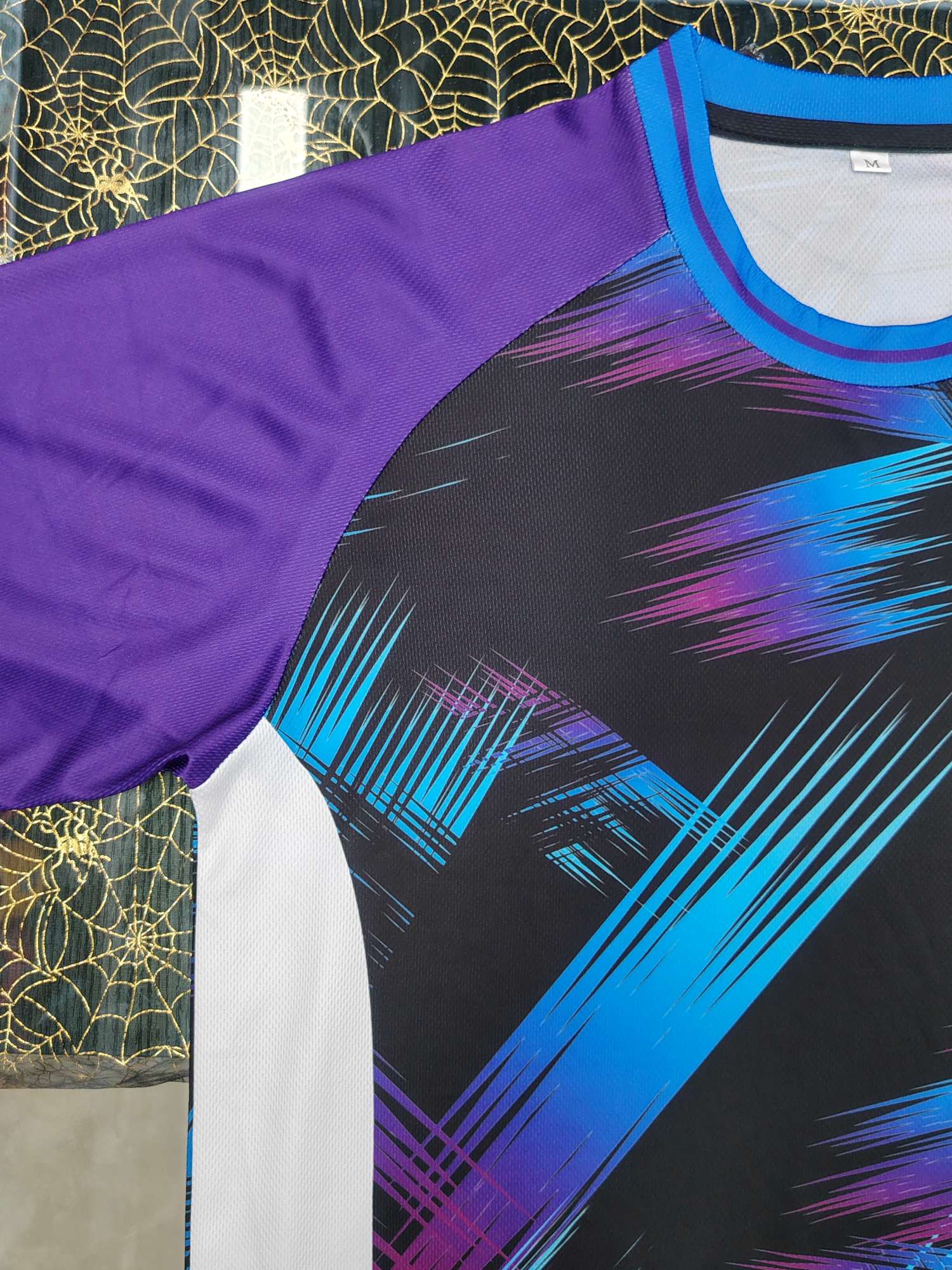 Cross-border sportswear, high-grade mesh breathable fabric, full-body printed sportswear, breathable and sweat-absorbing professional sports outdoor training sportswear, high-elasticity breathable and comfortable sportswear customization FG1612-16 detail image 9