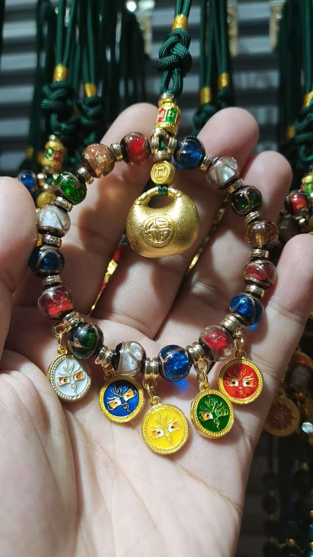 National trend incense ash glass car pendant, Yellow God of Wealth Zaki Lam bag pendant, attracting wealth, good fortune and ensuring safety pic 9