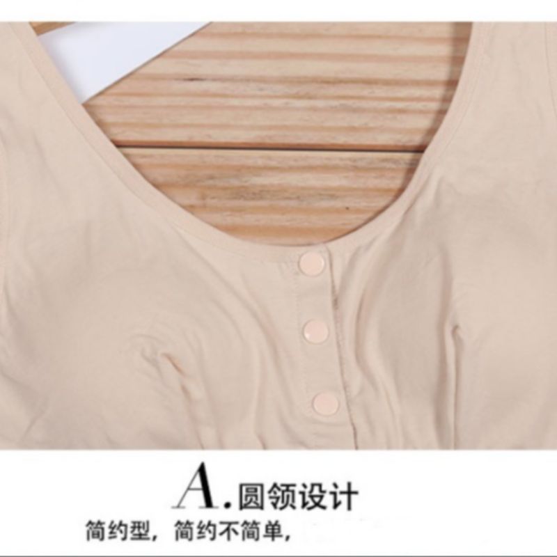 Mother's front-buttoned bra, cotton underwear for the elderly, women without underwire, elderly grandma's vest bra details Picture