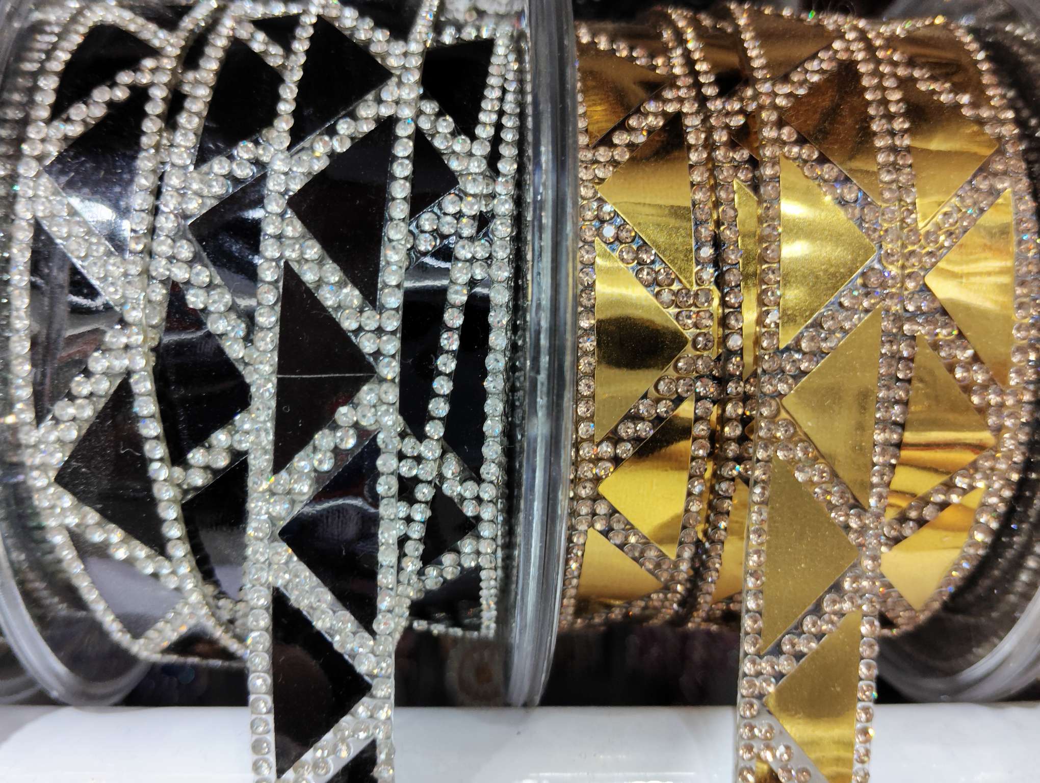 新款热卖水钻热熔背胶条码