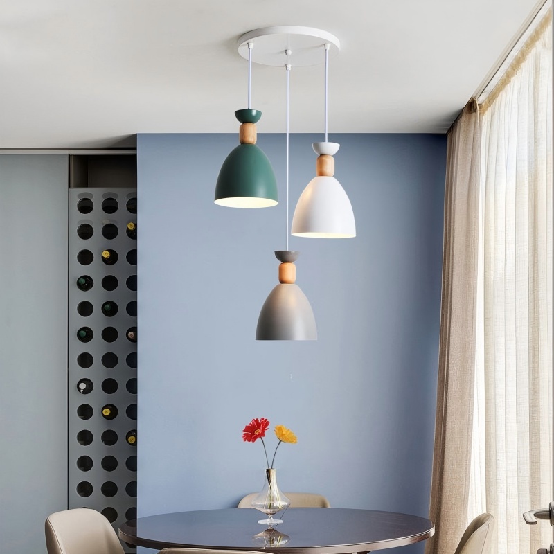 Restaurant chandelier, three-head table lamp, modern bar counter, small, simple and creative Nordic led dining room wholesale lighting fixtures