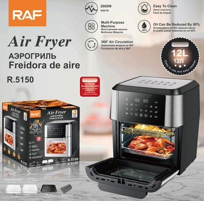 RAF European Standard cross-border air fryer 12L large-capacity multi-functional household electric fryer with visual intelligent touch screen and oil-free thumbnail