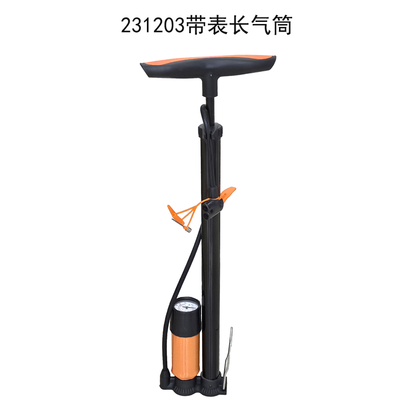231203带表落地气筒篮球玩具充气泵自行车打气筒汽车气筒便携家用单车打气筒