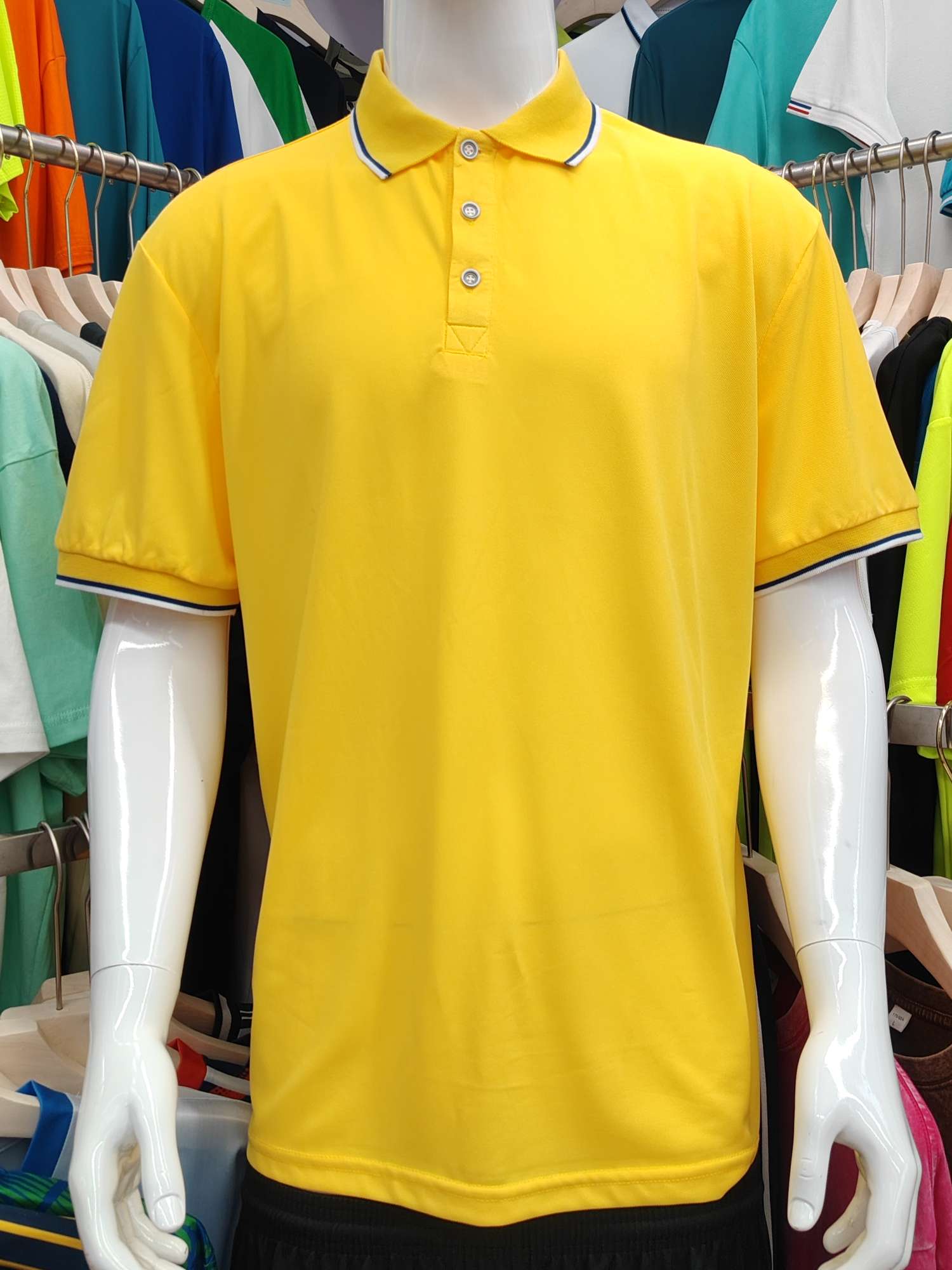 Yinglang 100% combed faux cotton lapel polo short-sleeved advertising shirt Men's casual wear cultural shirt advertising shirt Lapel polo comfortable, breathable, fashionable and trendy detail image 4