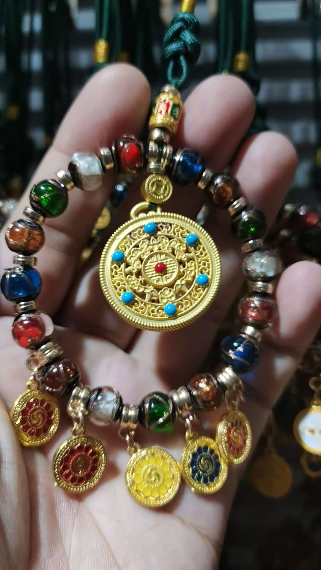 National trend incense ash glass car pendant, Yellow God of Wealth Zaki Lam bag pendant, attracting wealth, good fortune and ensuring safety pic 8