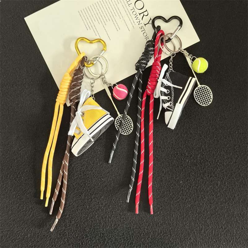 Baseball, tennis cart, keychain, niche creative miu series cute pendants, couple schoolbags, lanyards and accessories wholesale details Picture