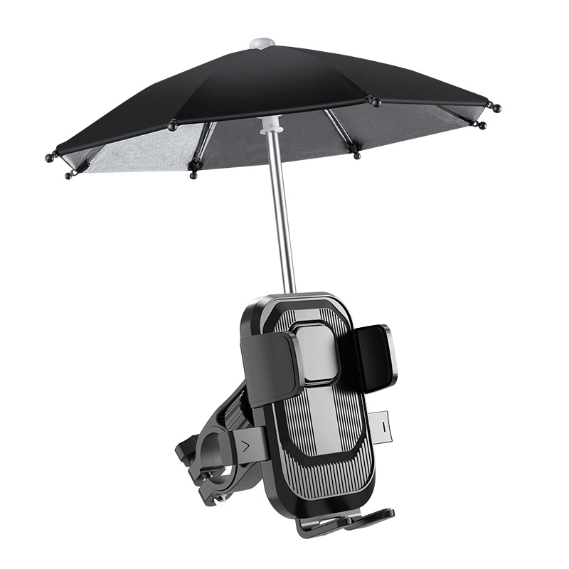 Electric bike sunshade umbrella, mobile phone stand, bicycle, electric bike, motorcycle, food delivery rider navigation stand Item Picture