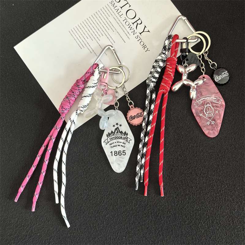 珠链汽车钥匙扣挂件钥匙圈环链蝴蝶钥匙扣挂饰包包挂饰女生细节图