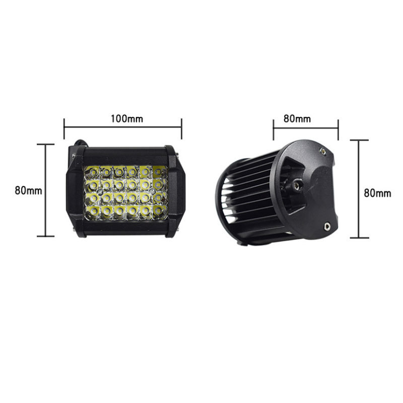 Four-row 24-bead universal work lights for trucks, off-road vehicles and motorcycles, automotive LED lights, inspection side lights details Picture
