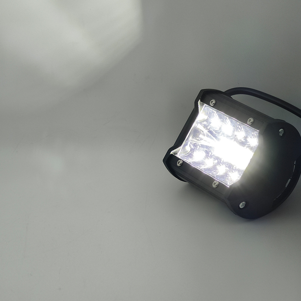 General three-eye LED 4-inch 60W external work light and spotlight auxiliary for trucks, cars and off-road vehicles, factory direct sales Item Picture