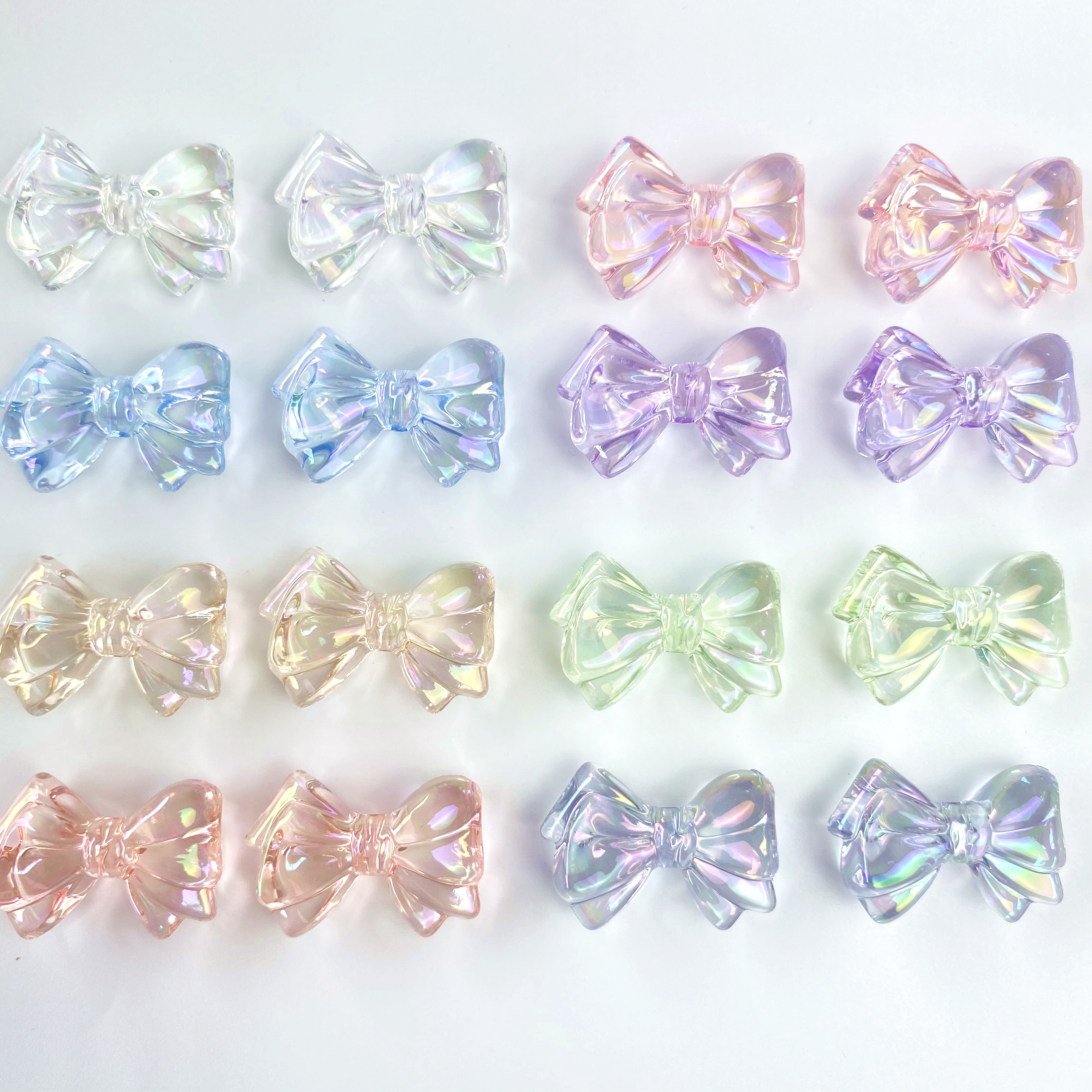 Acrylic uv transparent bow creative diy mobile phone pendant chain/pendant key chain accessory making materials