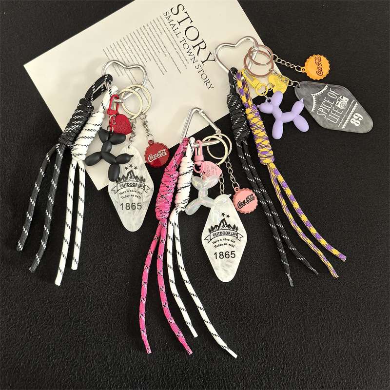 珠链汽车钥匙扣挂件钥匙圈环链蝴蝶钥匙扣挂饰包包挂饰女生图