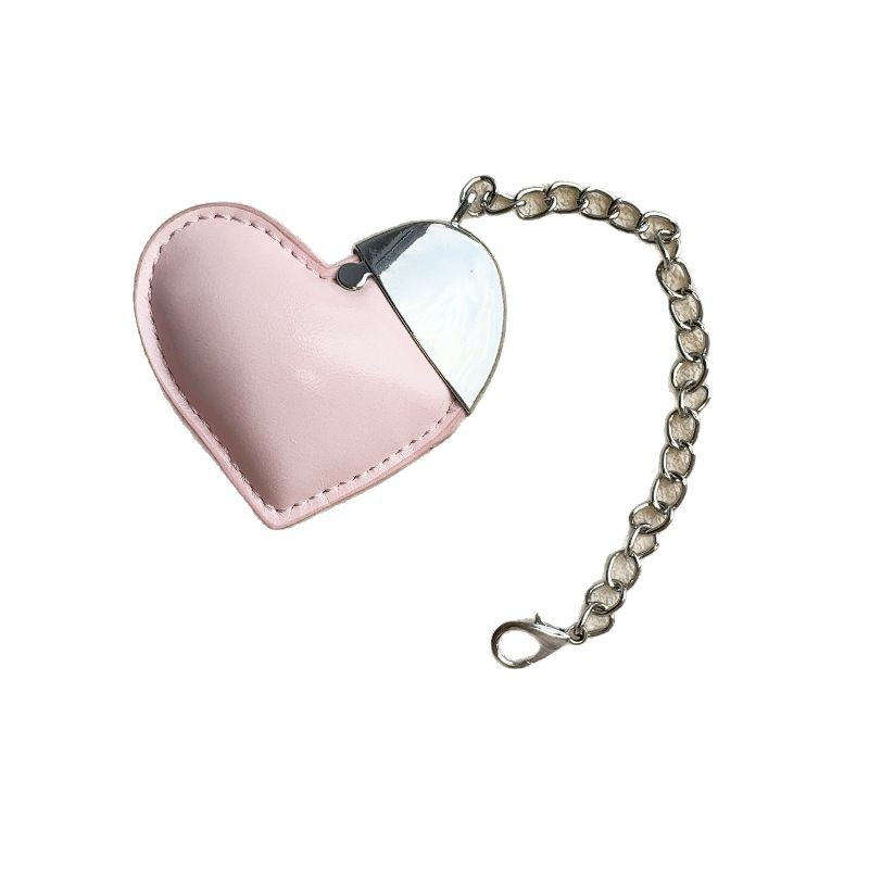 创意皮革桃心配饰简约包包挂件汽车钥匙扣服装手绳情侣包包挂详情图5