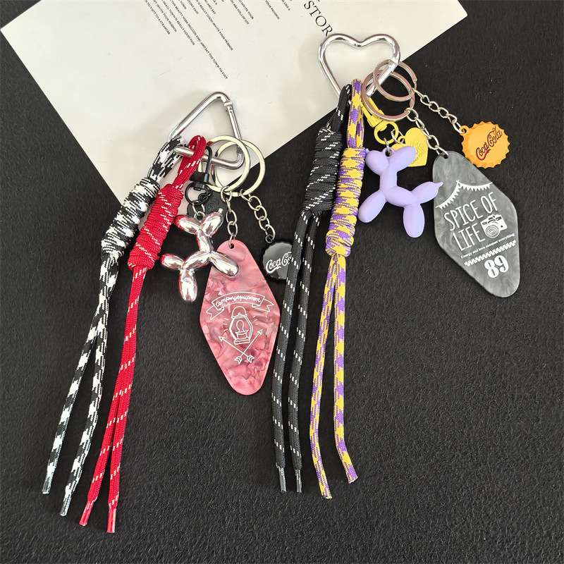 珠链汽车钥匙扣挂件钥匙圈环链蝴蝶钥匙扣挂饰包包挂饰女生产品图