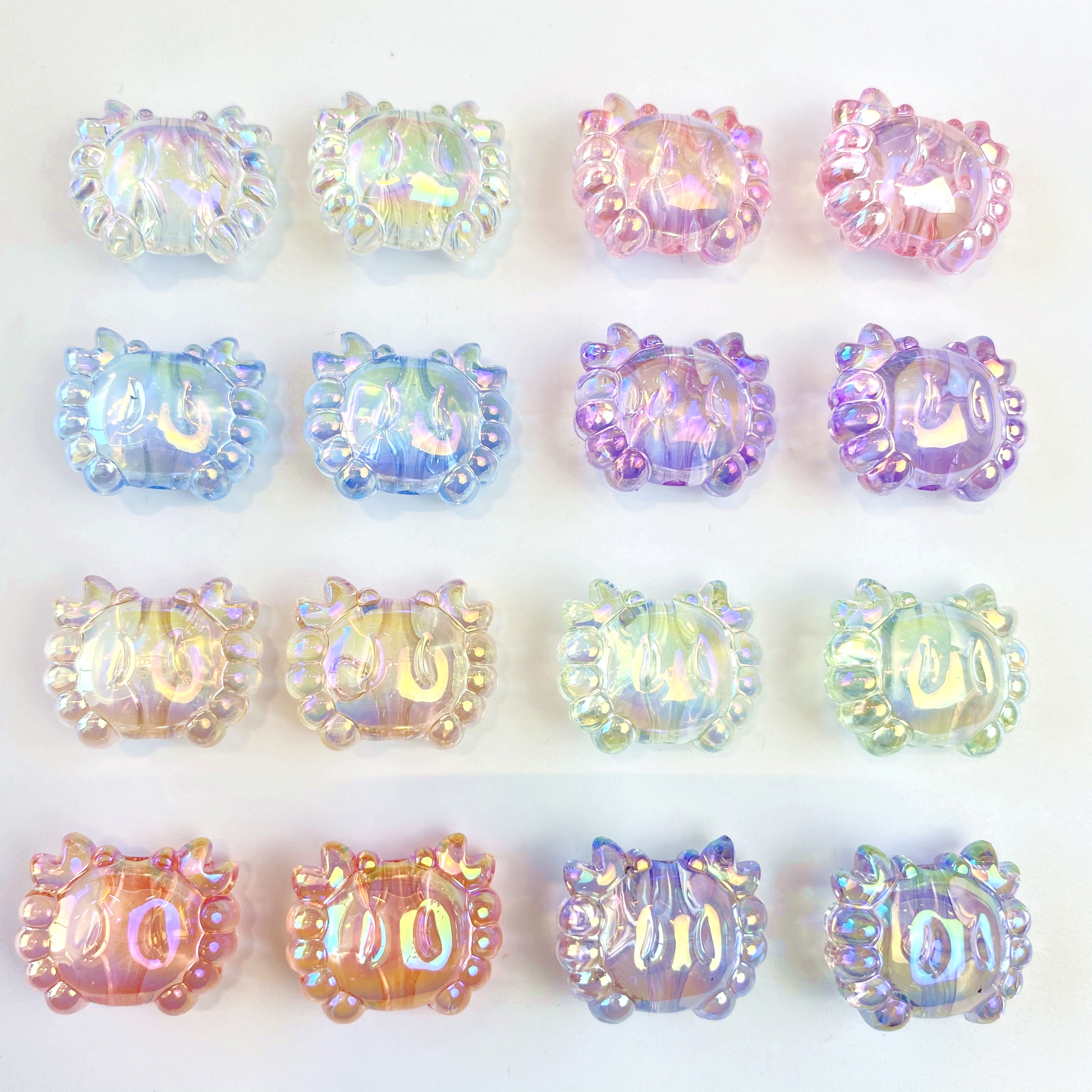 Acrylic uv transparent crab creative diy mobile phone pendant chain/pendant key chain accessory making materials