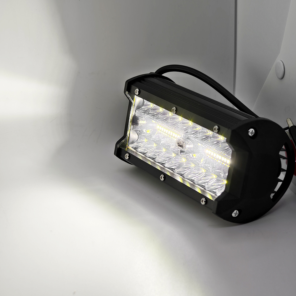 Three rows of 7-inch 120w work lights for automobiles, trucks, and off-road vehicles, long strip lights, spotlights, and universal lights for the roof and front bumper Application Scenario