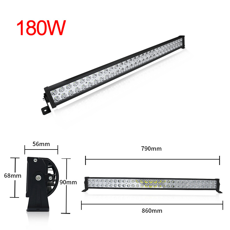 Double-row LED long strip lights, 36W, 120W, 180W, car off-road vehicle roof lights, 24V truck front bumper lights, and mesh lights Item Picture