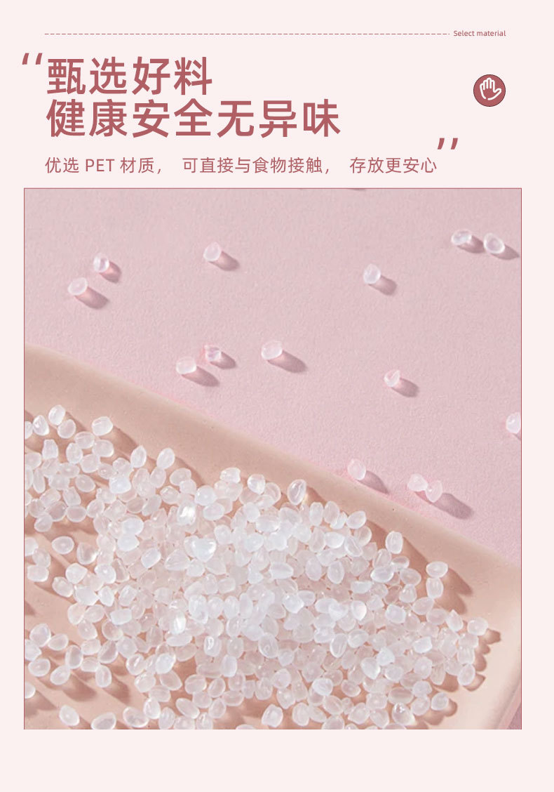 X10-6899-6 BINS style pink cherry blossom candy jar, European-style jar, tea jar, kitchen grain storage jar detail image 5