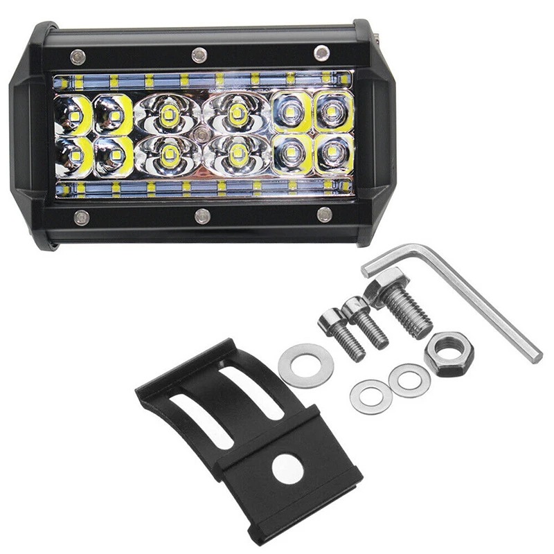 Factory direct sales of 4-row 5-inch lens led work lights for trucks and cars, off-road long strip lights details Picture