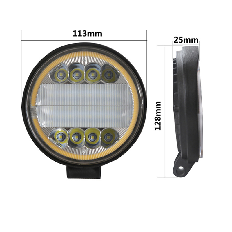 Wide-field led lights for automobiles and trucks, 24LED72W work lights with light strips and aperches, street lighting fixtures, and engineering spotlights details Picture