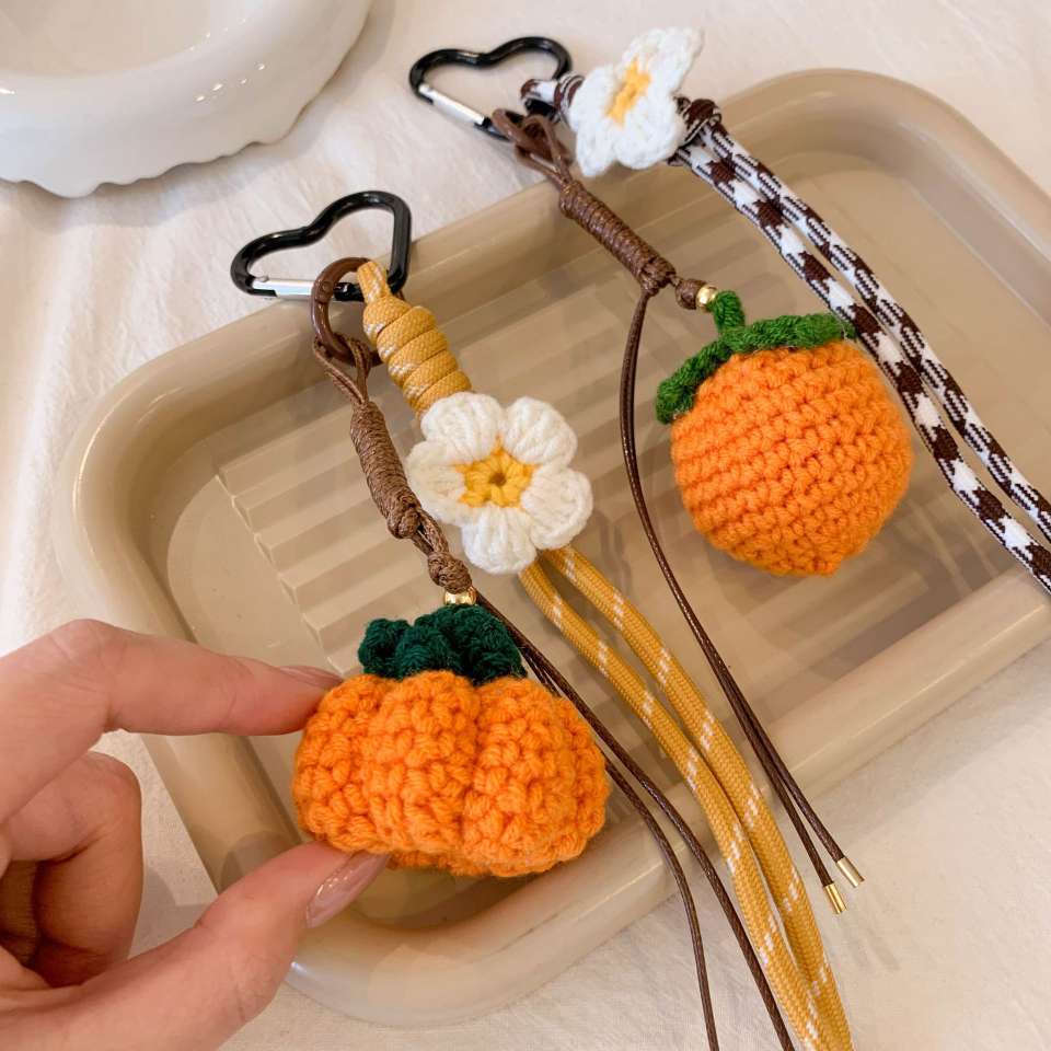 New DIY cute cherry flower phone lanyard, cute and creative lanyard, miu style versatile bag pendant detail image 2