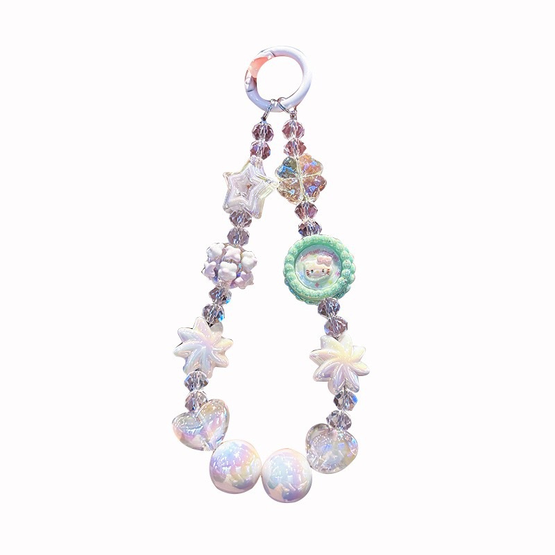 Wholesale of creative Hello Kitty Kuromi phone cases, chain cameras, CCD pendants, hand-strung beads, mobile phone chains as gifts Application Scenario